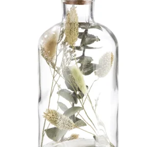 Dekoflasche mit Trockenblumen & Korkverschluss – natürlicher Blickfang für Ihr Zuhause