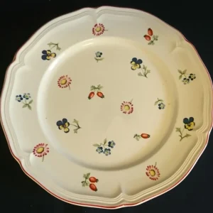 DESSERTTELLER "Petite Fleur" - Porzellan, Flora Verschiedene Blumenblüten Blatt Blätter Motiv Dekor