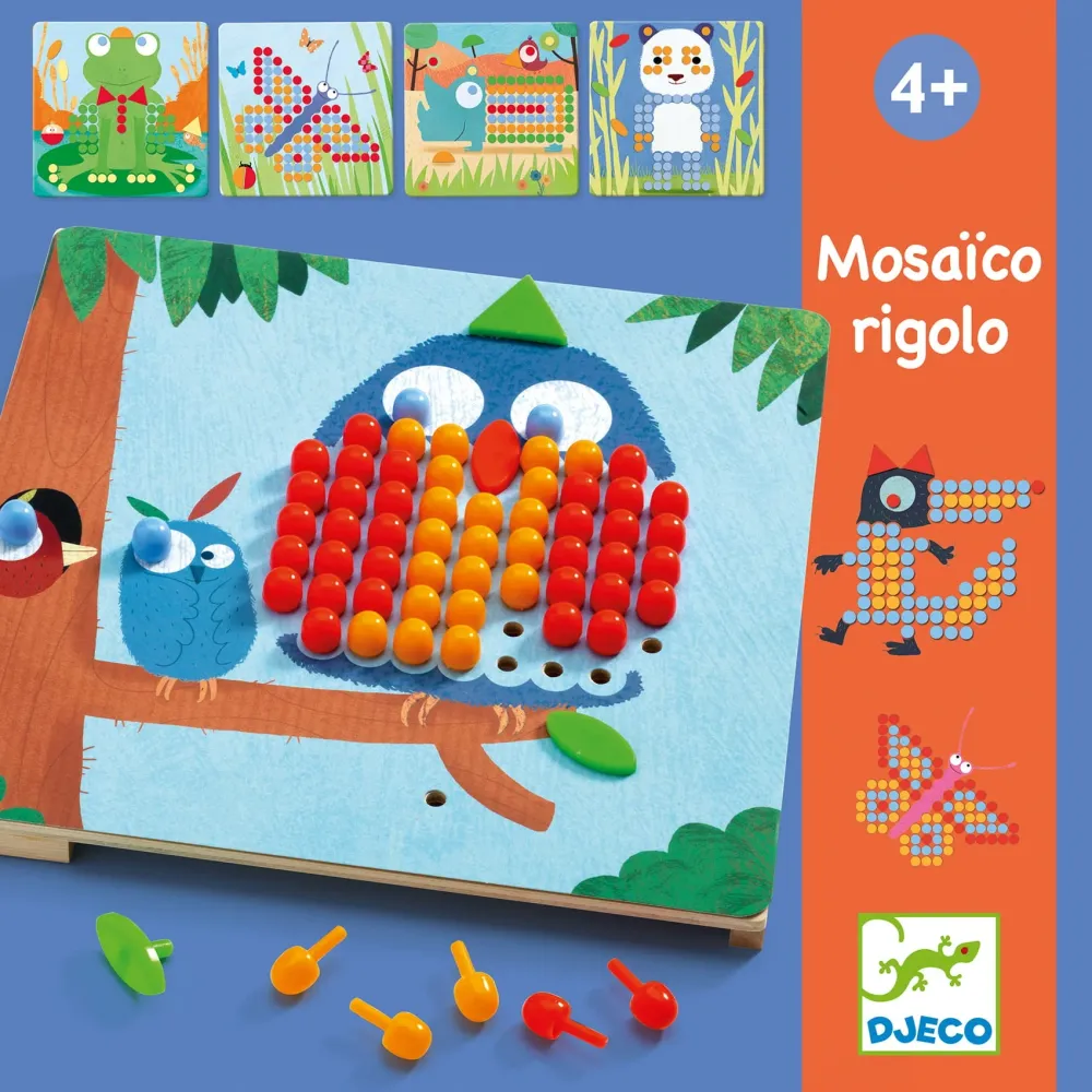 Djeco Kunstset Rigolo Mosaikpuzzle Tiere