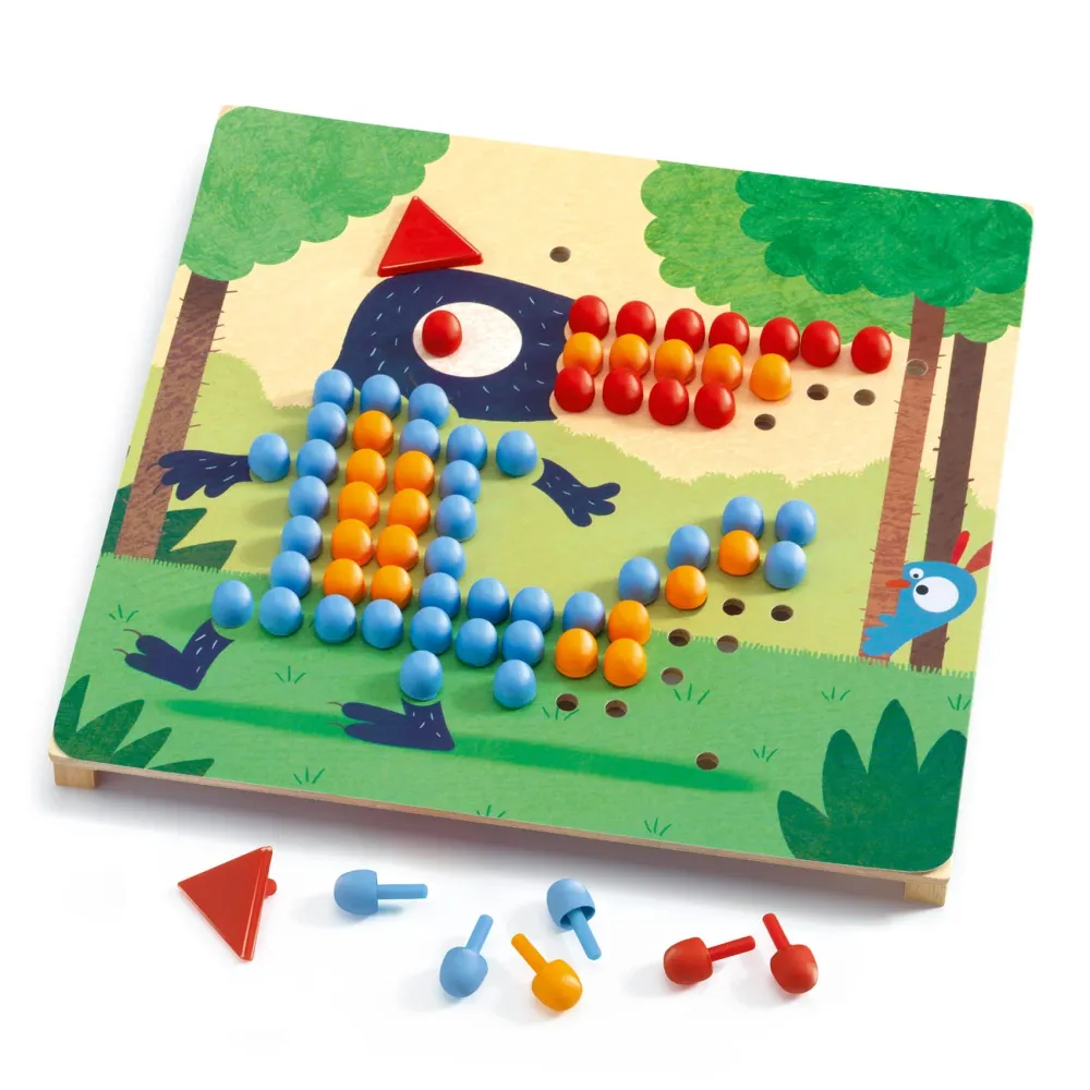 Djeco Kunstset Rigolo Mosaikpuzzle Tiere
