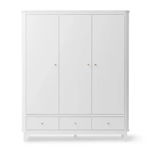 Drehtürenschrank Wood, Weiß