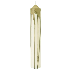 Dryp Pillar Candle - Large - Olive Green