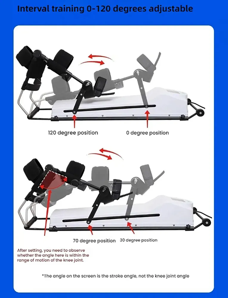 DWSSX Elektrisches Knie-Übungsmassagegerät, Maschine kontinuierliche Passive Bewegung, Rehabilitationsgeräte Knie, Knöchel...