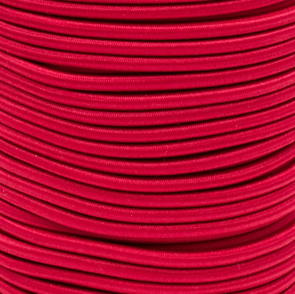 Elastisches Band 3 mm | Rot | pro Meter