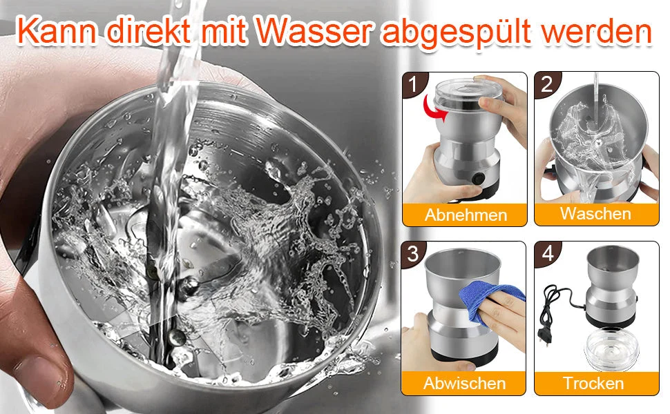 Elektrische Kaffeemühle. Kompakt, leistungsstark und präzise. 200 Watt