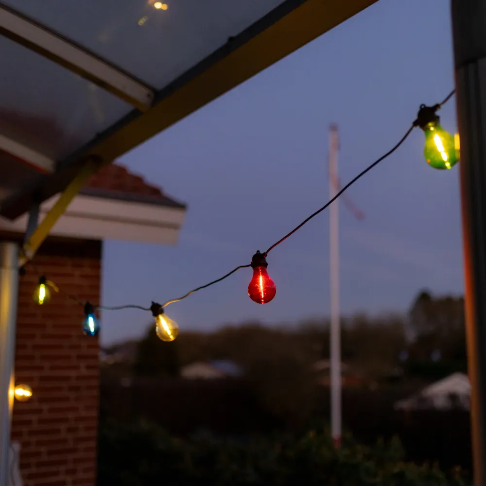 Emma LED-Lichterkette 10 farbige Glühbirnen 5 m