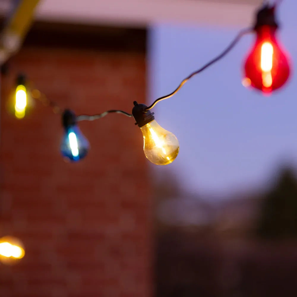 Emma LED-Lichterkette 10 farbige Glühbirnen 5 m