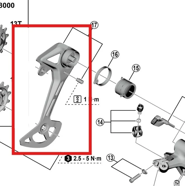 Externes Schaltauge GS SHIMANO CUES U8000/U6000