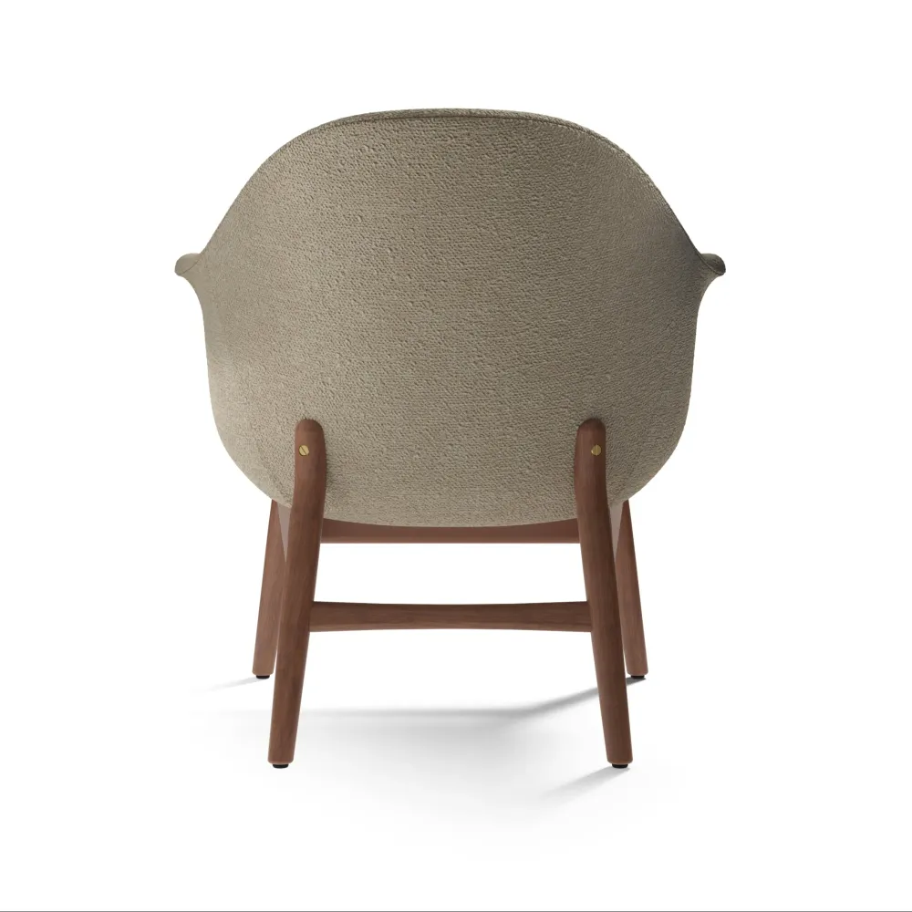 Fotel HARBOUR beige mit Nussbaumfuß