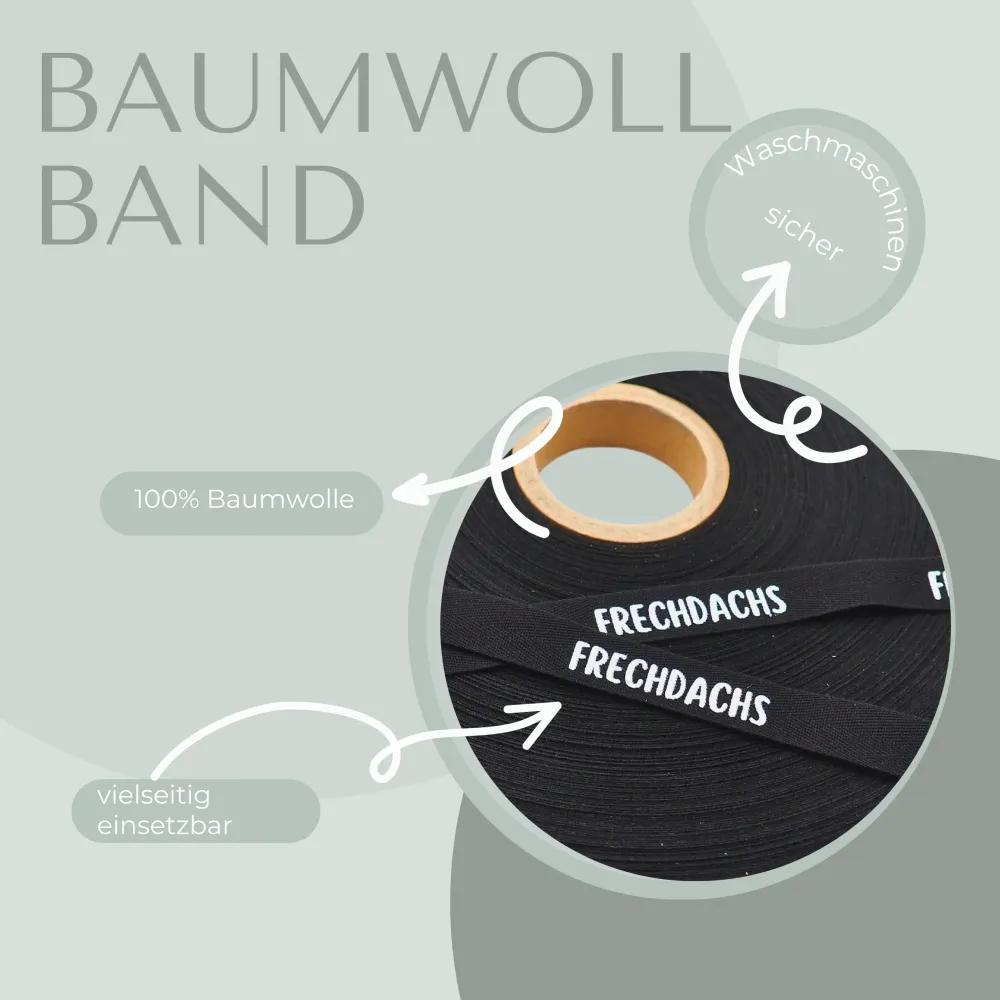 Frechdachs Baumwollband