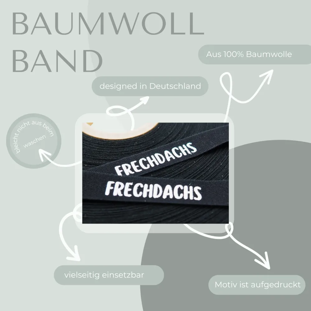 Frechdachs Baumwollband
