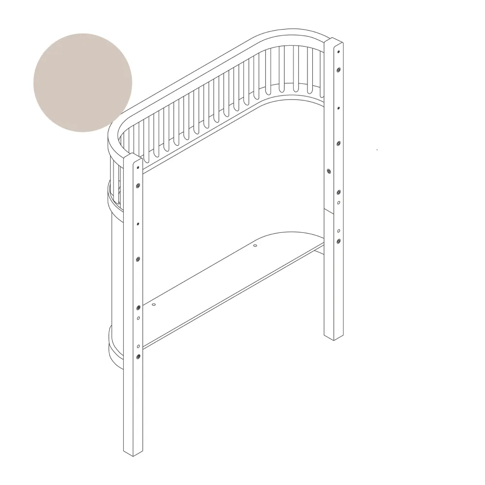 Fuß-oder Kopfteil für das Sebra-Bett, Baby & Jr. - Sebra Ersatzteile - Birchbark Rose