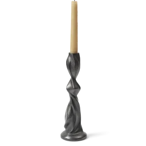 Gale Candle Holder - Medium - Blackened Aluminium