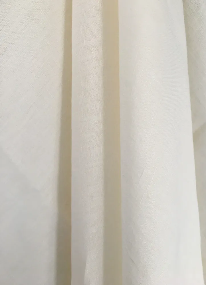 Gardinenstoff Lino Uni - ivory 300 cm