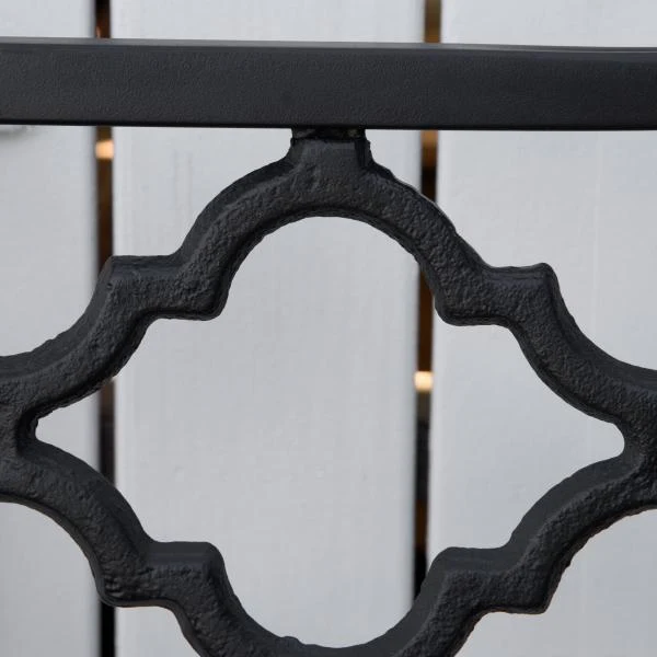Gartenbank 2-Sitzer aus Metall Schwarz