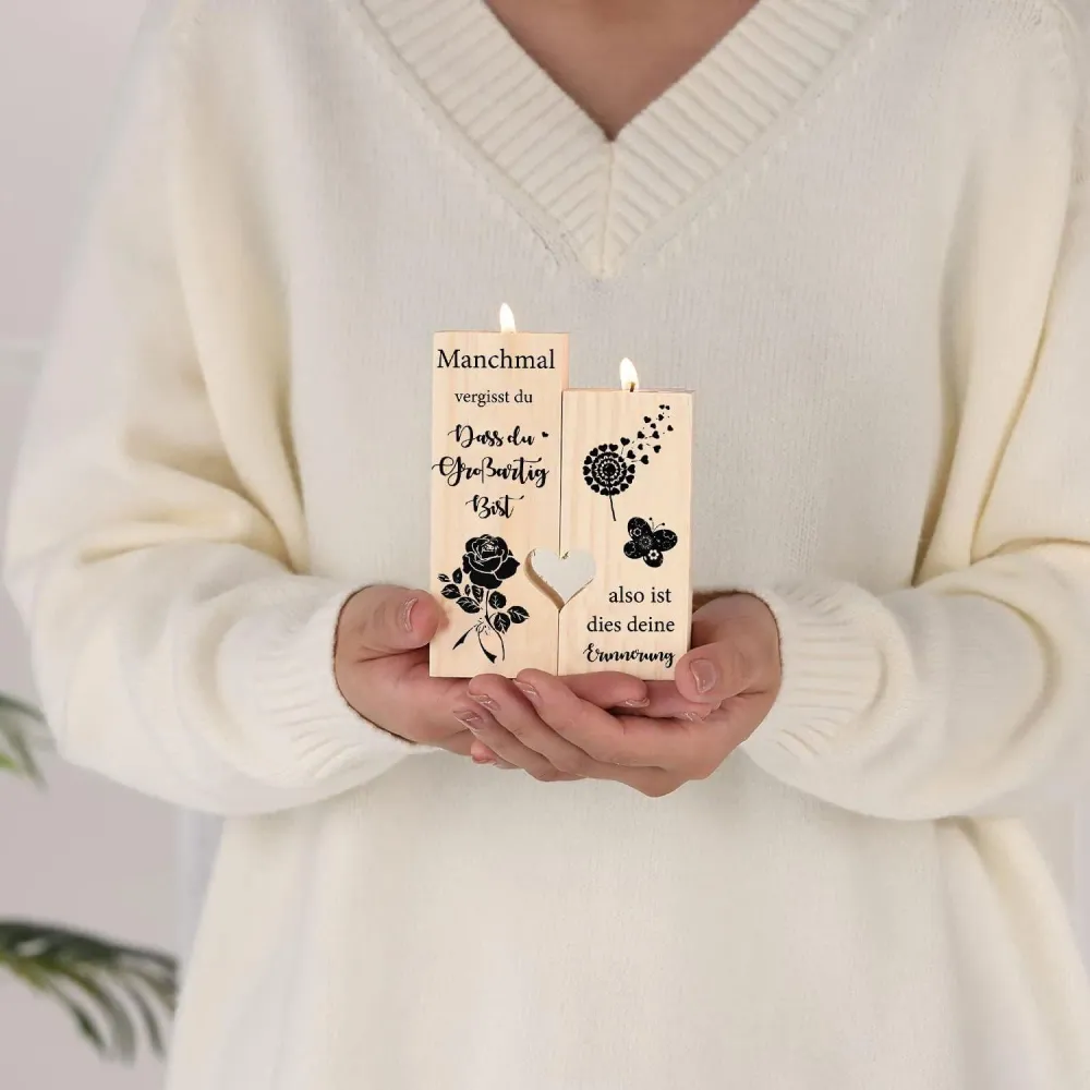 Geschenk für Freundin - Kerzenständer Set