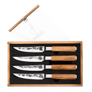 Geschmiedete Steakmesser Olive