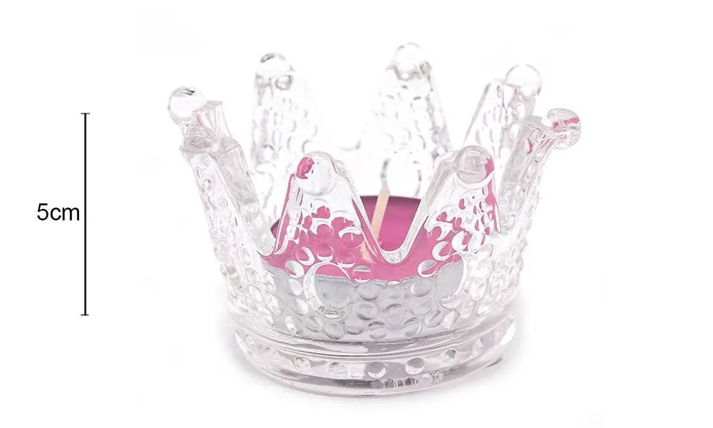 Glas-Kerzenhalter Kronenform – 8 x 5 cm