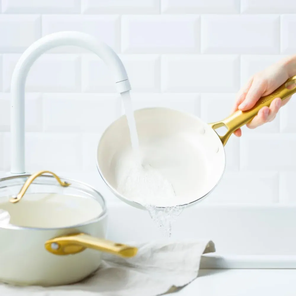 Greenpan Bratpfannenset 20/26 cm 'Padova Cremeweiß'