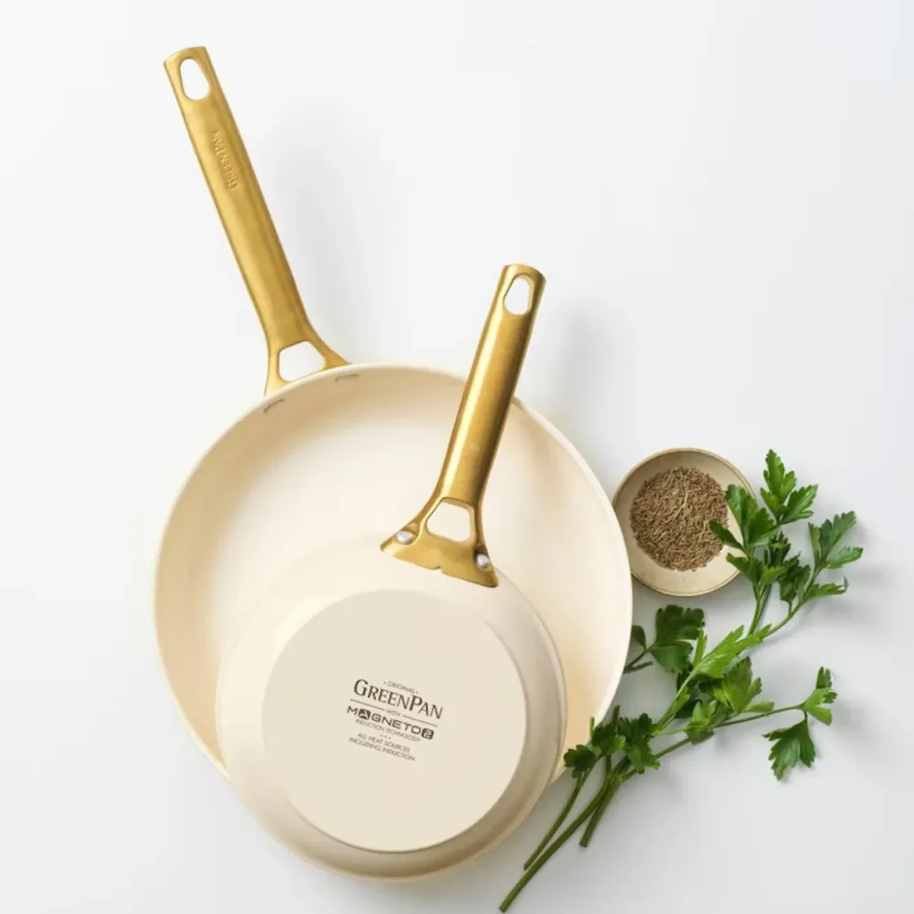 Greenpan Bratpfannenset 20/26 cm 'Padova Cremeweiß'