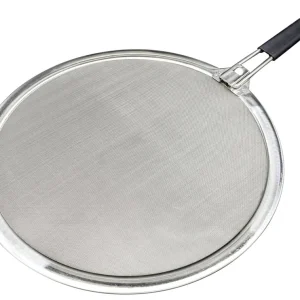 GSD Spritzschutz Edelstahl mit einklappbarem Griff - für Bratpfannen & Wok 30 cm