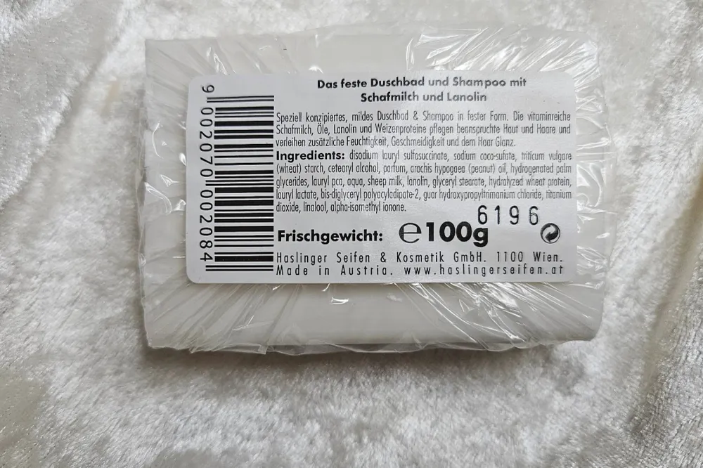 Haarwaschseife Schafmilch und Lanolin
