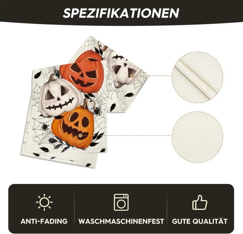 Halloween Tischläufer Spinnennetz Jack-o-Laterne 40x140 cm