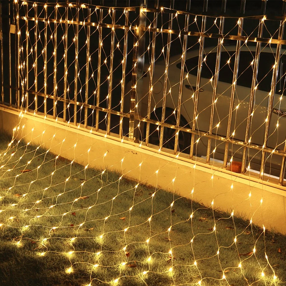 Hengda 4.5 * 1.6M LED Lichternetz Lichterkette mit 204 LEDs Weihnachten mit Steuerbox Netz-ineinander greifen