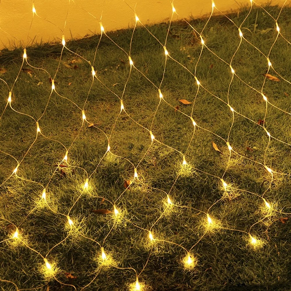 Hengda 4.5 * 1.6M LED Lichternetz Lichterkette mit 204 LEDs Weihnachten mit Steuerbox Netz-ineinander greifen