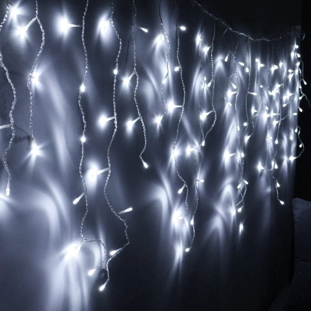 Hengda 20m 600 LED Lichternetz Kaltweiß Lichterkette