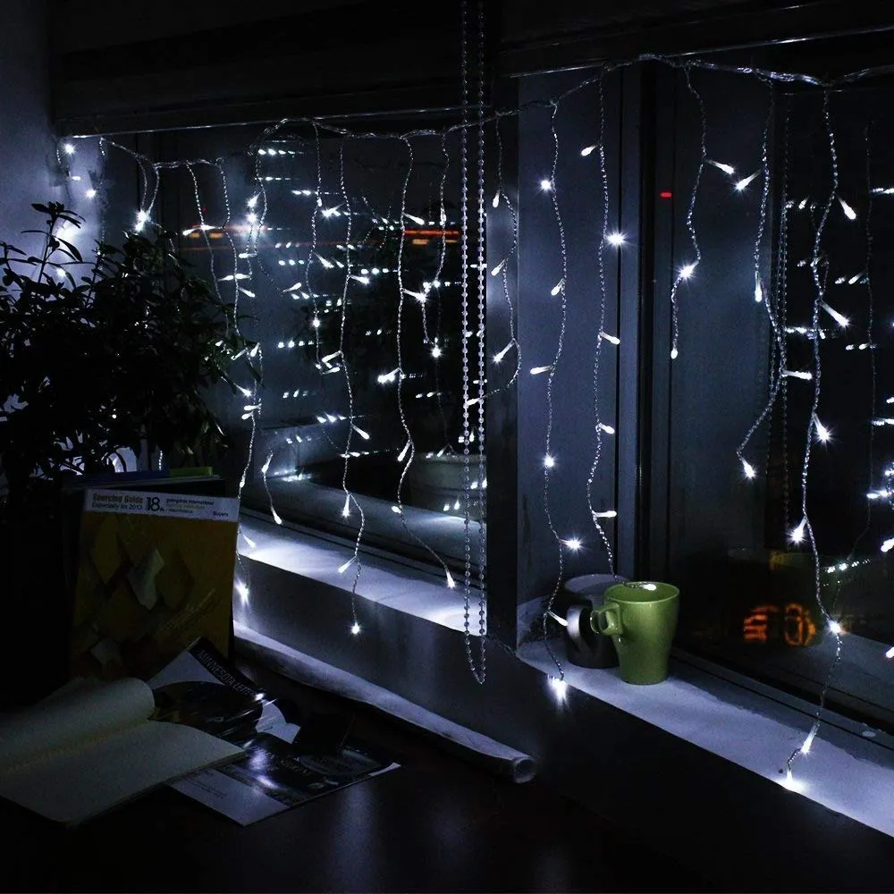 Hengda 20m 600 LED Lichternetz Kaltweiß Lichterkette