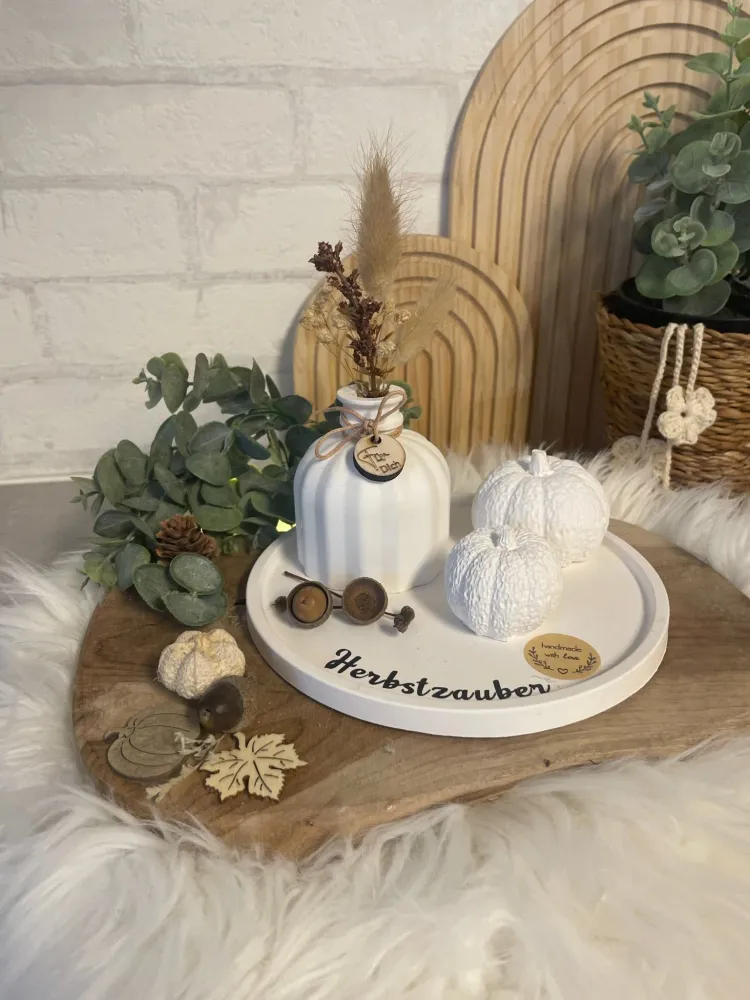 Herbstliche Deko mit Kürbissen & Trockenblumen – Handgemachtes Deko-Set