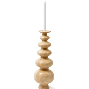 HERITAGE SPHERE Kerzenständer beige Travertin