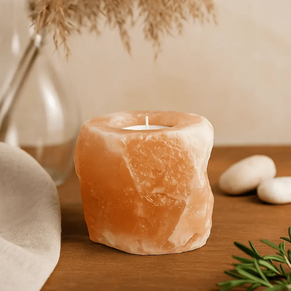 Himalaya-Salz-Kerzenhalter