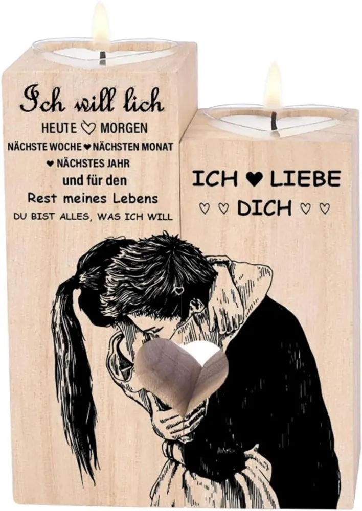 Hochzeitsgeschenke Brautpaar Herzförmiger Kerzenhalter Jahrestag Partner