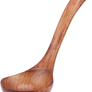 Holz Suppenkelle 24cm Länge Hakenend-Design