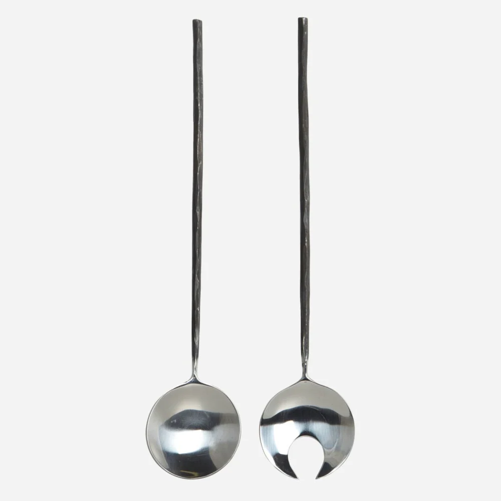 House Doctor Salatbesteck Style, schwarz/silber