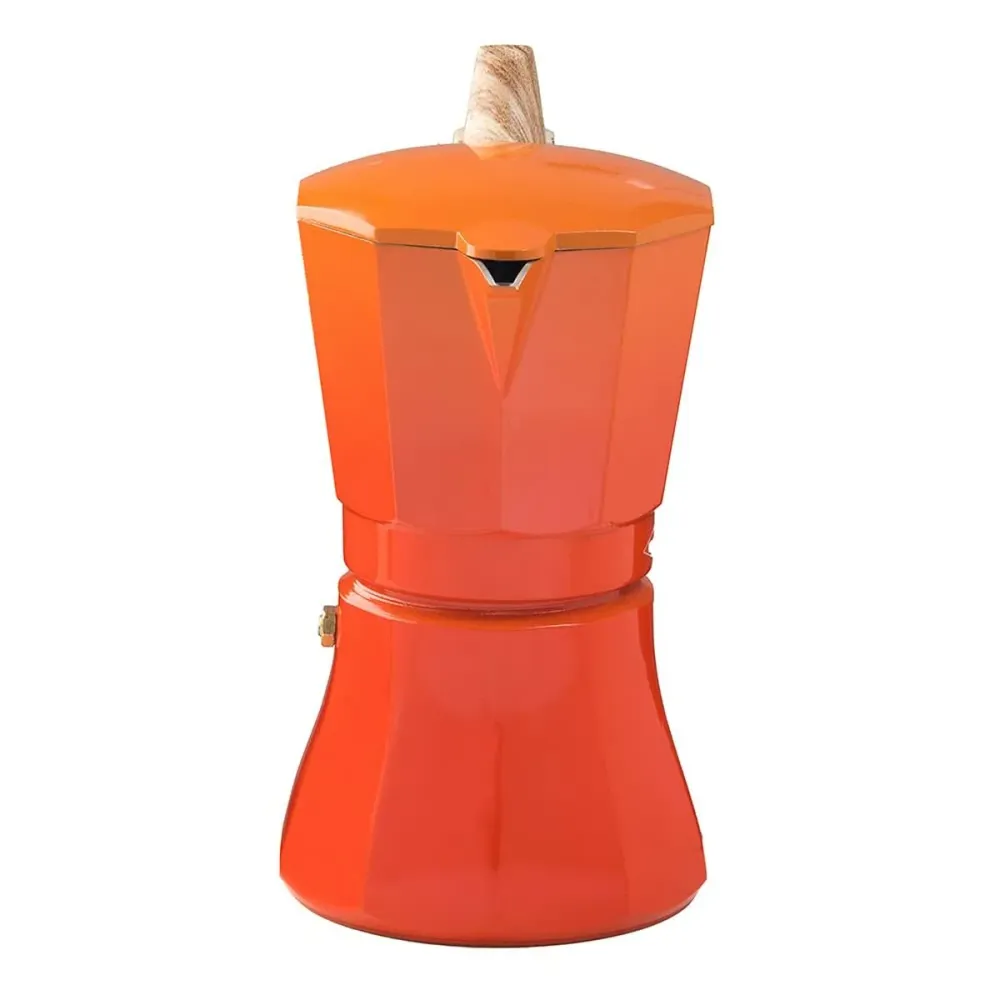 Italienische Kaffeemaschine Oroley Petra 9 Tassen Orange Aluminium