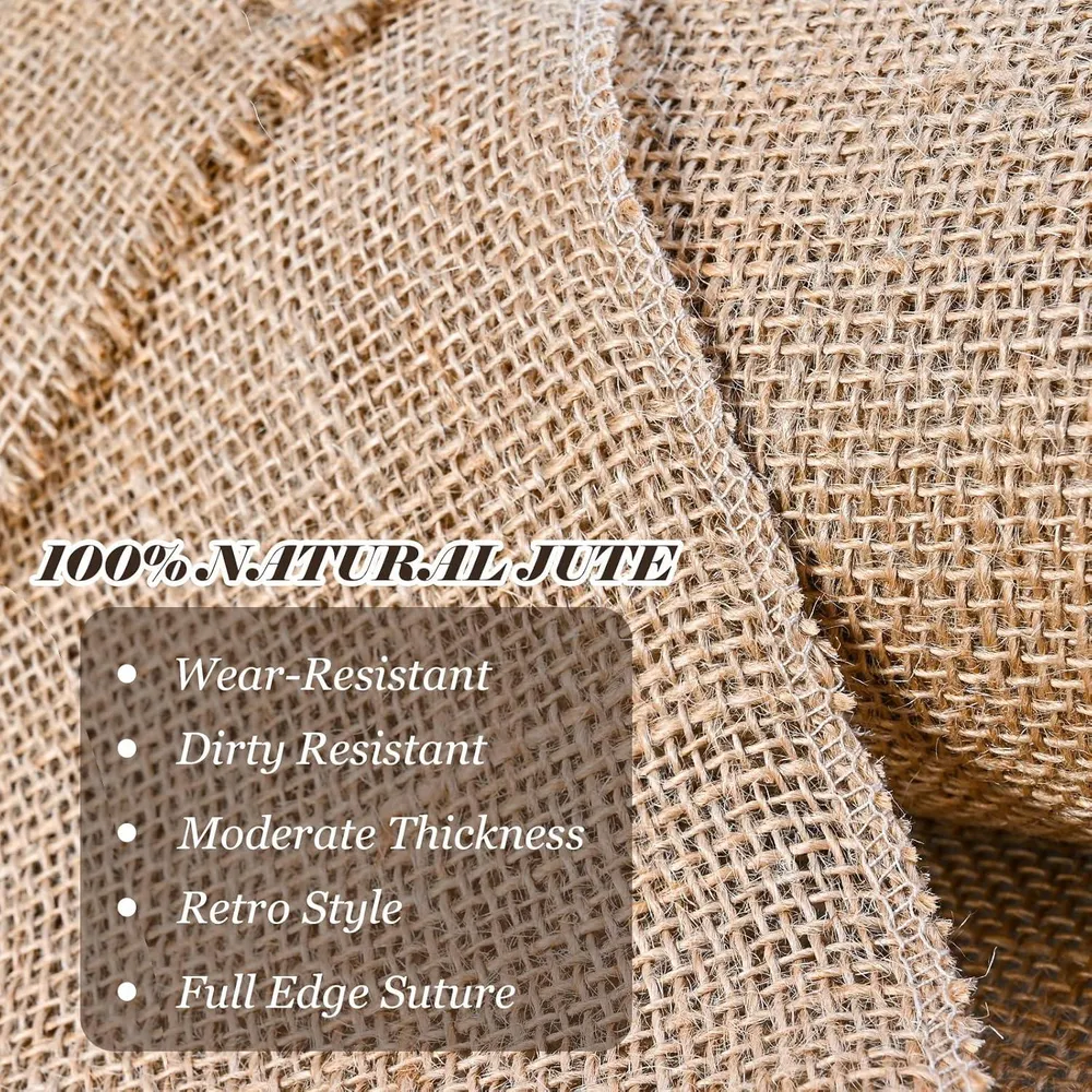 Jute Tischläufer 30cmx10m inkl. Jute-Schnur - Natur