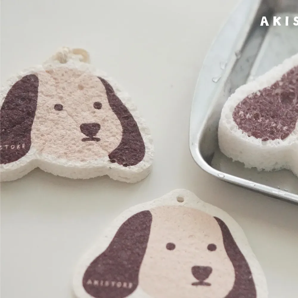 Küchenschwamm aus Zellstoff mit AKISTORE Design