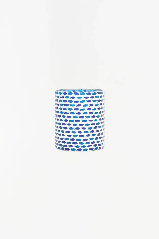 Kerzenhalter aus Glas mit Fisch
