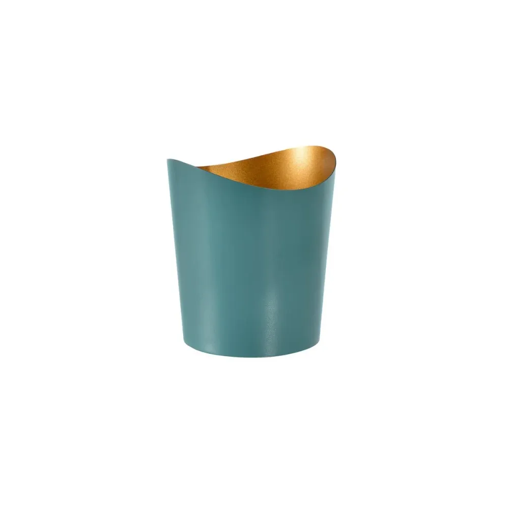 Kerzenhalter aus Metall, Ripple Ocean Teal - Stilvolles Design | Packung (1 Stück)
