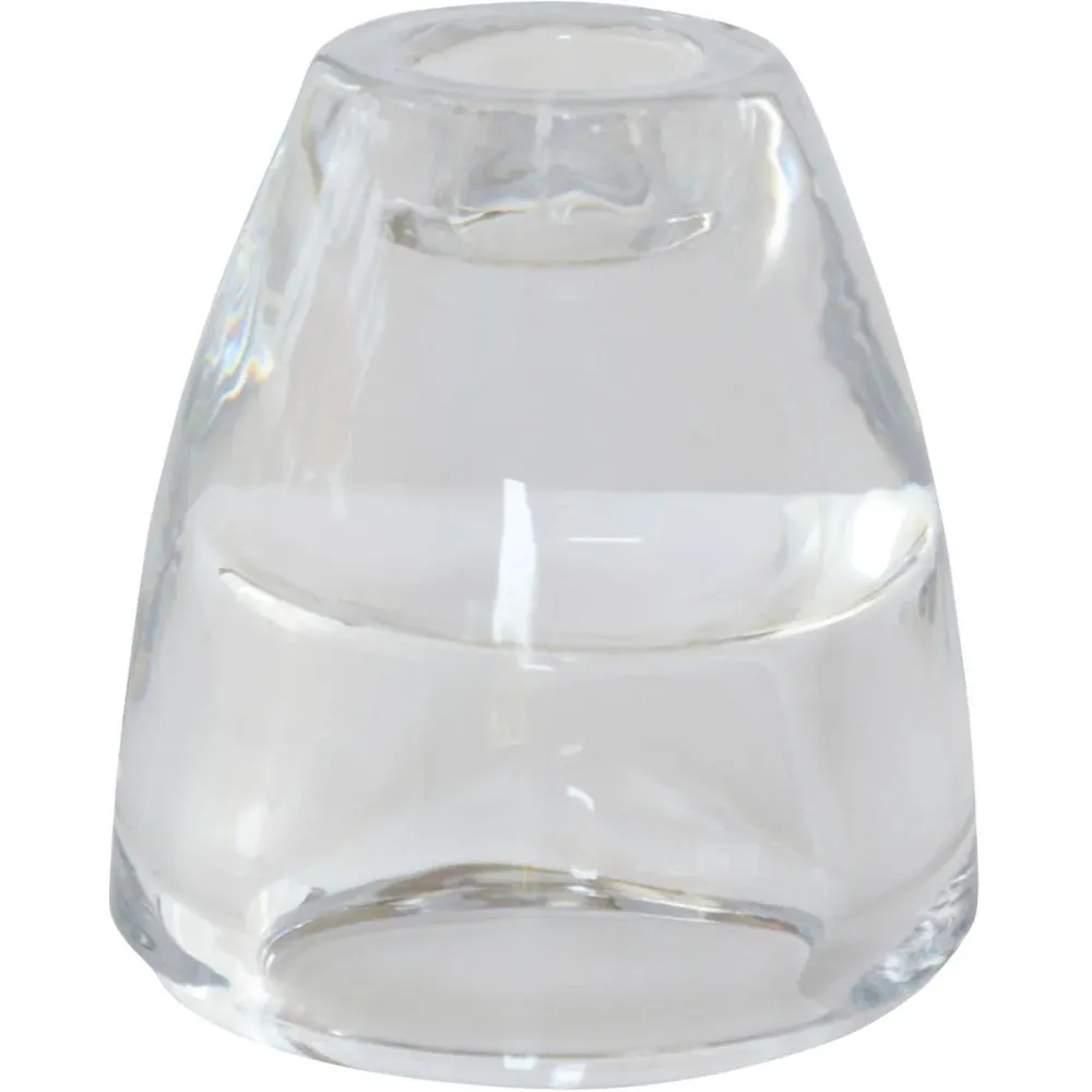 Kerzenhalter Glas 2 1, klar, 68x73 mm - Elegantes Design | Packung (6 Stück)