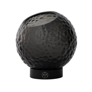 Kerzenhalter GLOBE BUBBLES schwarzes Glas