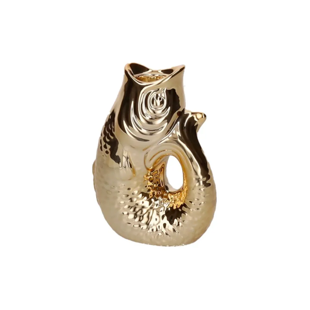 Kerzenhalter MONSIEUR CARAFON XS aus Steingut Gold