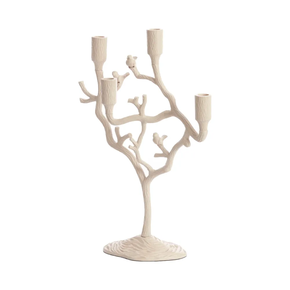 Kerzenständer JARDIA 4-Kerzen crème 35×14×47cm