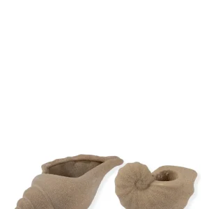 Kerzenständer Muschel beige 2er-Set
