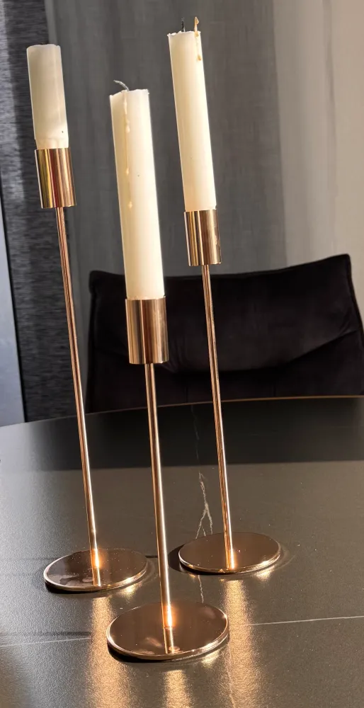 Kerzenständer 3 Set Roségold von Homexclusive