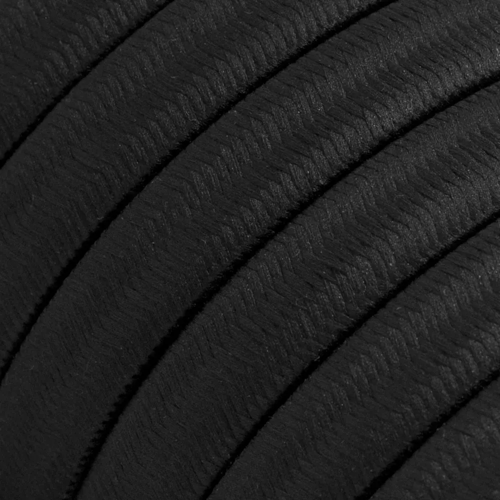 Kettenseilkabel für Lichterkette, ummantelt mit Stoff Schwarz CM04 – UV-beständig