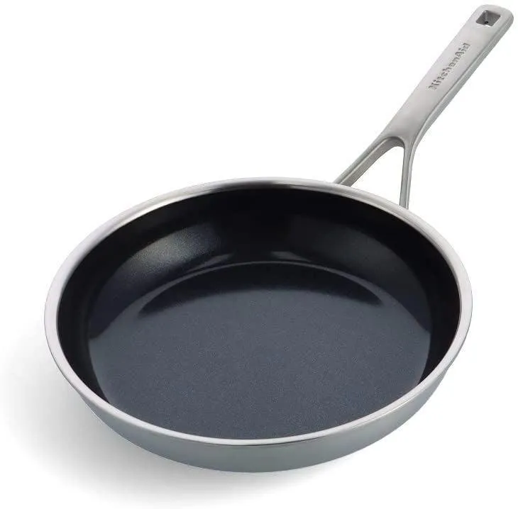KitchenAid Bratpfannen-Set 24/28 cm, mehrlagiger Edelstahl mit keramischer Antihaftbeschichtung